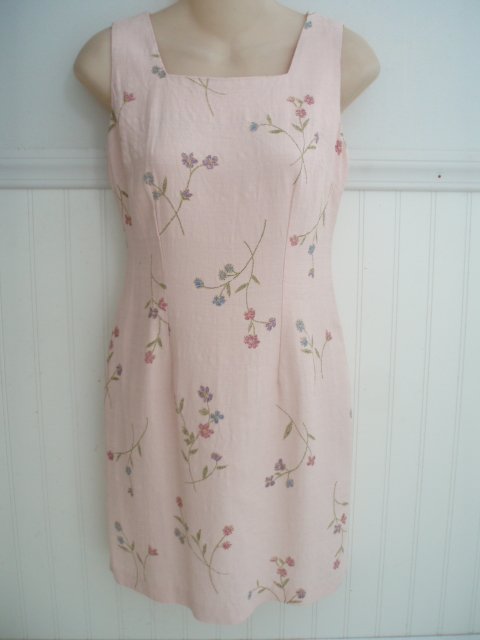 SWEET PINK VINTAGE MINI DRESS - VERY JACKIE O! SIZE 4P