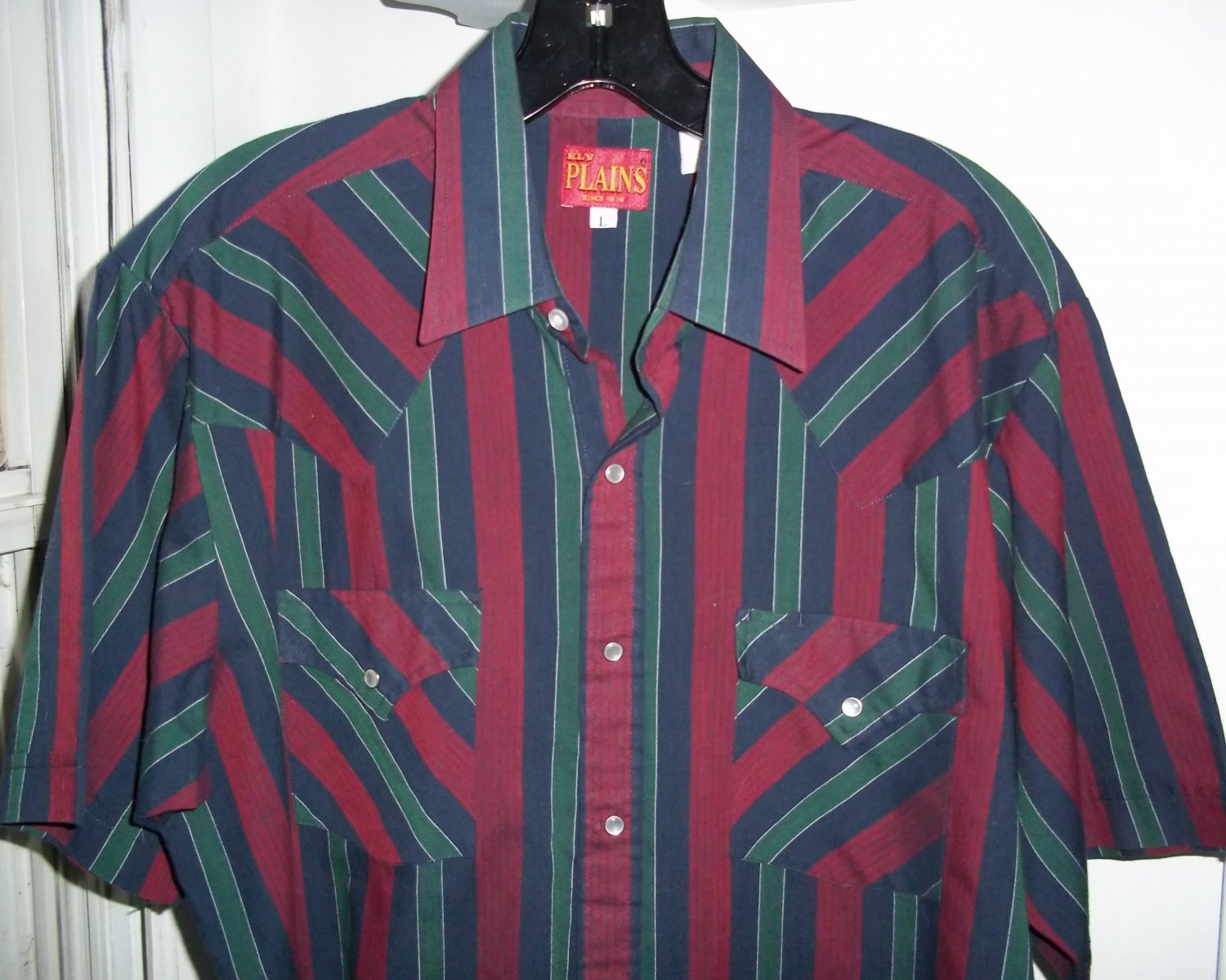 ELY PLAINS Western Pearl Snap Shirt - Men's L