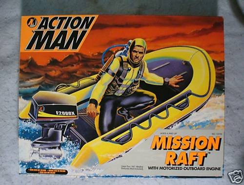12 inch Action Man Mission Raft MIB !