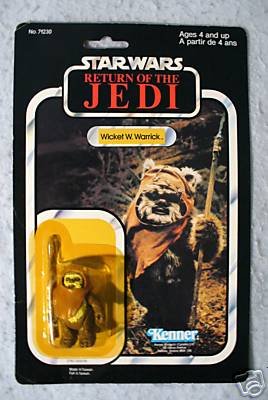 Star Wars Vintage ROTJ Wicket W Warrick 77 back MOC