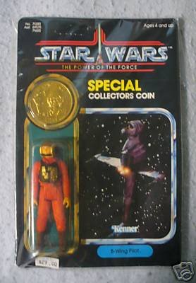 Star Wars Vintage POTF B-wing Pilot 92 back MOC