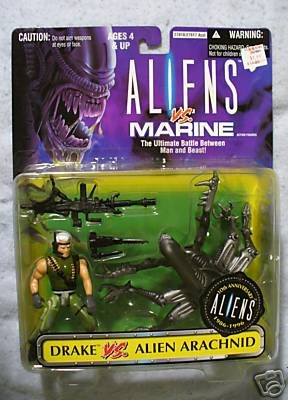 ALIENS 1994 Kenner Drake vs. Alien Arachnid 2pack MOC