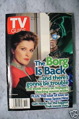 Star Trek Tv Guide Janeway Borg Cover.