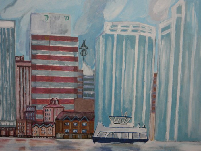 30 by 35 Acrylic - Halifax Skyline