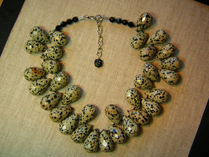Dalmation Jasper "Egg" Necklace