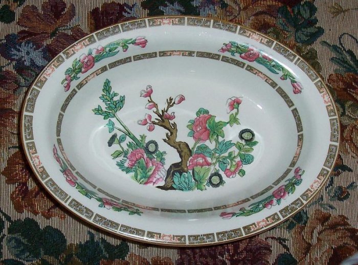 LARGE INDIAN TREE VEGETABLE BOWL WOOD & SONS