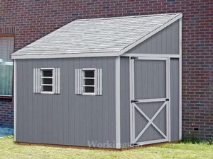 6 X 3 Lean to Storage Shed Plans