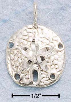 CH-48 : STERLING SILVER MEDIUM DC SAND DOLLAR CHARM
