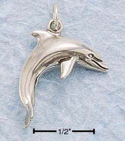 CH-63 : STERLING SILVER MEDIUM HP DOLPHIN CHARM