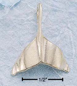CH-83 : STERLING SILVER LARGE WHALE FLUKE CHARM