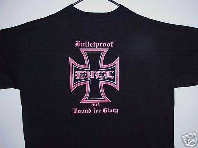 Evel Knievel Iron Cross T-shirt "Bound for Glory " Size Large