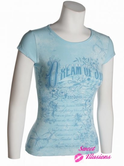 Blue Graphical Top Dream of Joy Jr. Medium