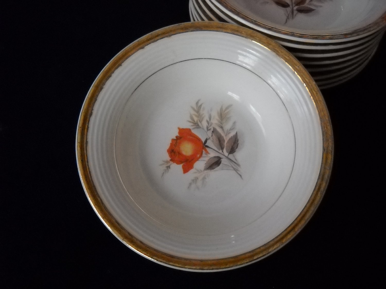 Limoges Triumph Vermillion Rose salad plate(12 availbl