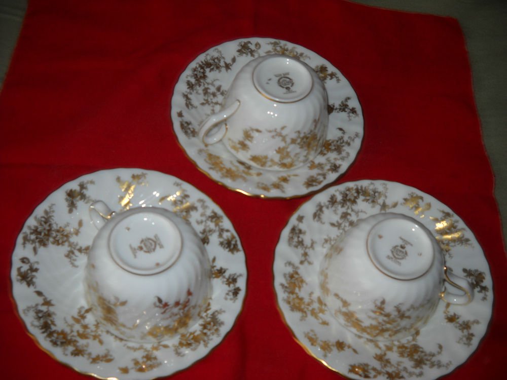 MINTON ANCESTRAL Cups and Saucers (6 sets available)