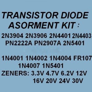 Transistors Zener Diodes Rectifiers Assortment KITS 200X