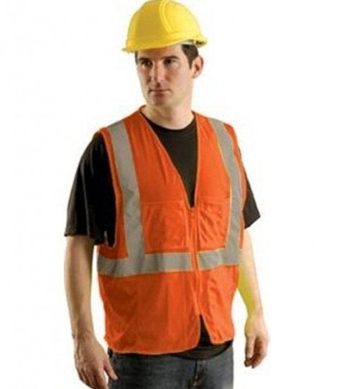 Hi Visibility Orange Mesh Vest By Majestic Size: X Lg