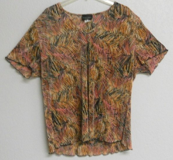 Multi-Colored Blouse By Brittany Black Sz XL NWT $34