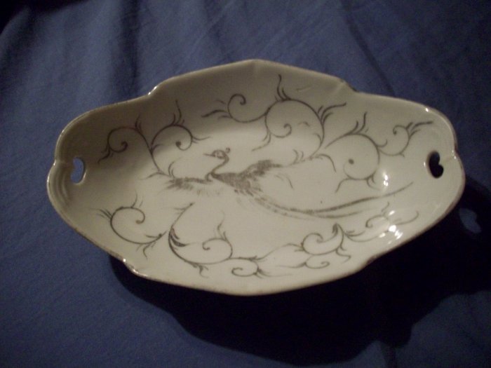 8" Long Handled Dish with Phoenix-Design