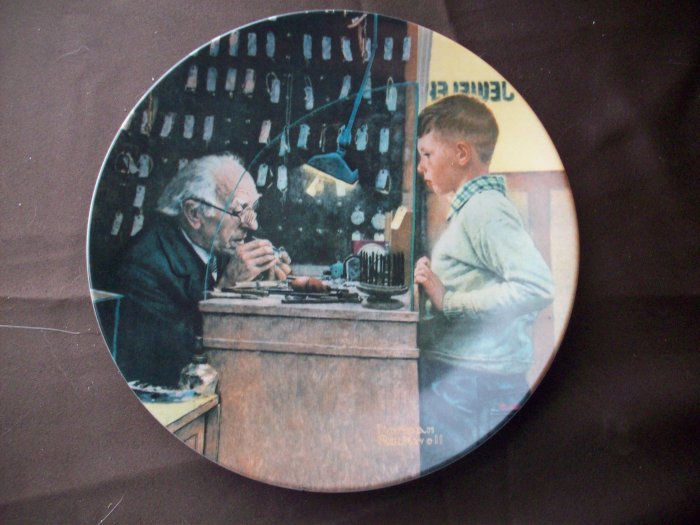8 1/2" Norman Rockwell Plate "The Jeweler"