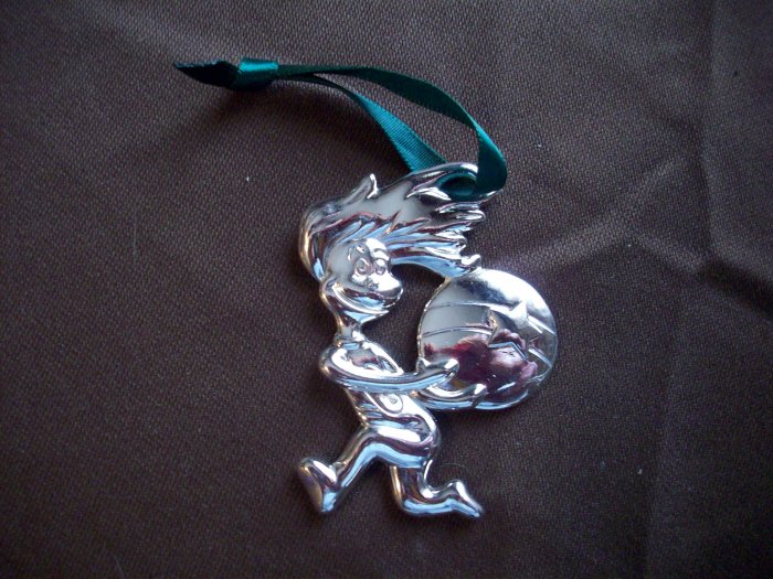Cat in the Hat Silver Plated Ornament Thing 1 Having a Ball