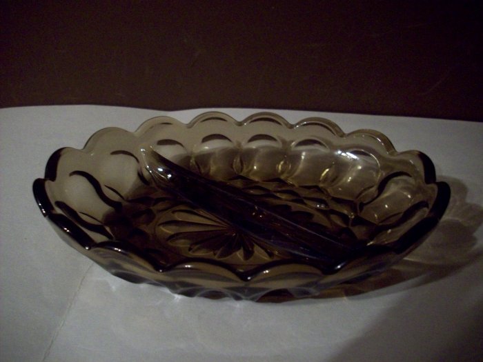 Smoke Colored Glass Tray