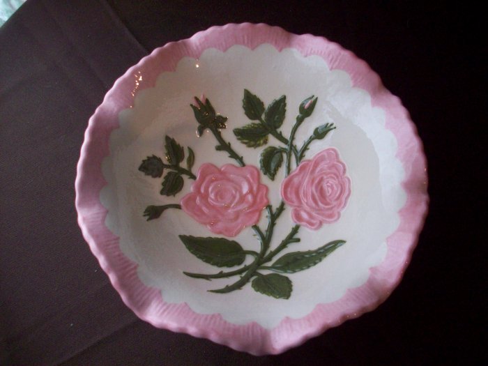 Ceramic Bowl with Rose Design