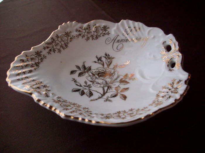 Norcrest Vintage 50th Anniversary Dish