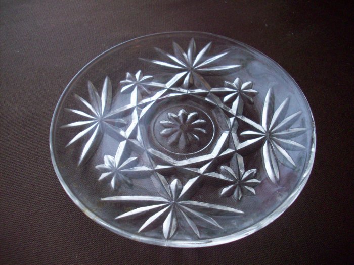 Vintage Clear Glass Saucer