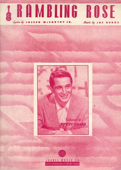 Vintage Sheet Music Rambling Rose Featured by Perry Como