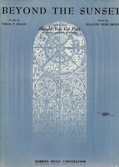 Vintage Sheet Music Beyond the Sunset