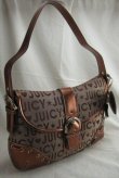 Fabric Handbag with Front Latch & Star + Heart Dangle