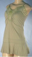 C harlotte Russe & F unkadelic - Junior Long Tops with Beaded Semi Sheer Beaded Bodice