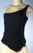 Junior One Shoulder Stretch Tops with D-Ring Buckle