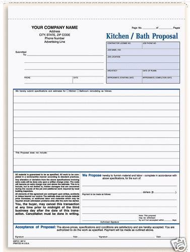 KBPCC-867: Kitchen / Bath Propsal 3 Pt QTY. 250