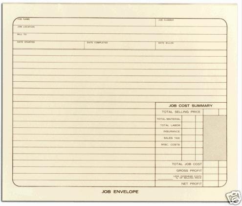 279 Job Envelope QTY.50