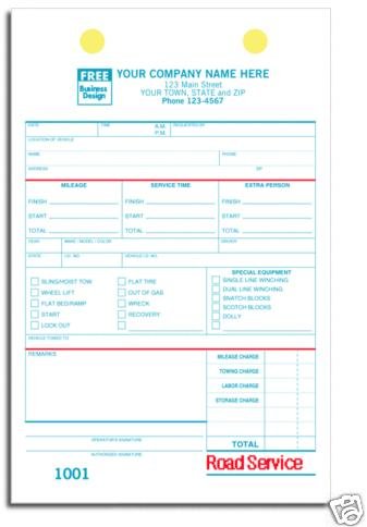 613, Register Forms, Road Service 3pt QTY. 250