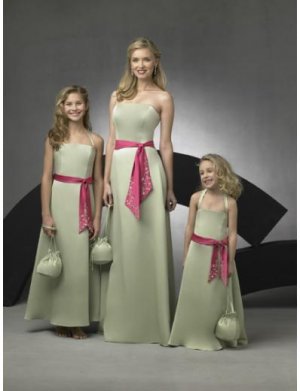 A-Line/Princess Strapless Floor Length Satin Bridesmaid Dresses for brides new style(BD0273)