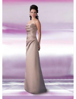 Empire Strapless Floor-length Satin Bridesmaid Dresses for brides new Style(BD0134)