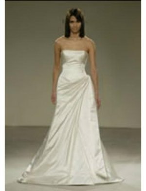 A-Line/Princess Strapless Chapel train Satin wedding dress for brides gowns new style(WDA0567)