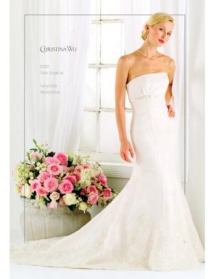 A-Line/Princess Strapless Chapel Train Stain wedding dress for brides gowns new style(WDA1586)