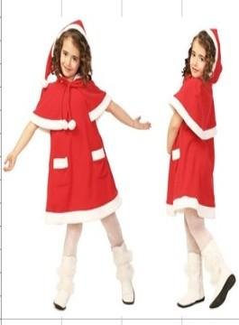 A-Line/Princess knee-length Velvet Children's Christmas dress (07)