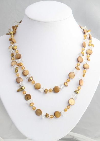 Long shell and Auburn pearl strand