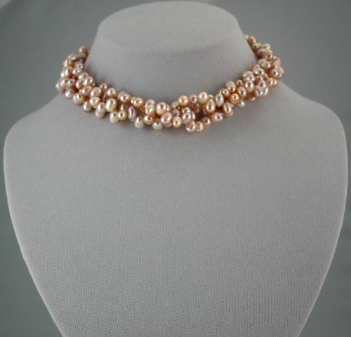 6-7 mm 3-Strand Lavender Pearl Necklace