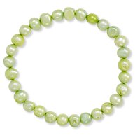 Lime Freshwater Pearl Stretch Bracelet
