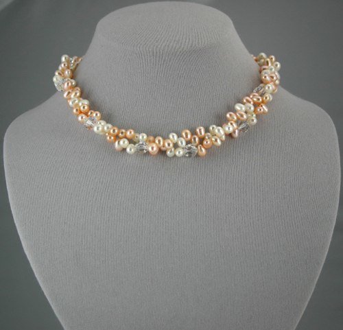 Peach Pearl Necklace ep1004L