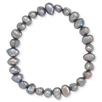 Peacock Freshwater Pearl Stretch Bracelet