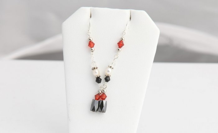 Red Magnetic earrings