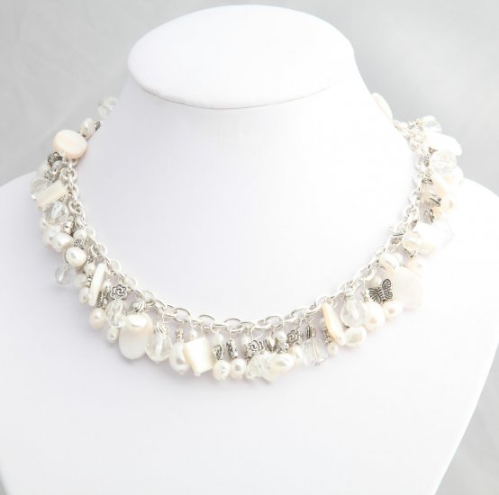White Pearl Roxanne Necklace