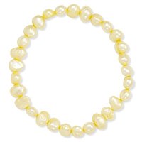 Yellow Freshwater Pearl Stretch Bracelet