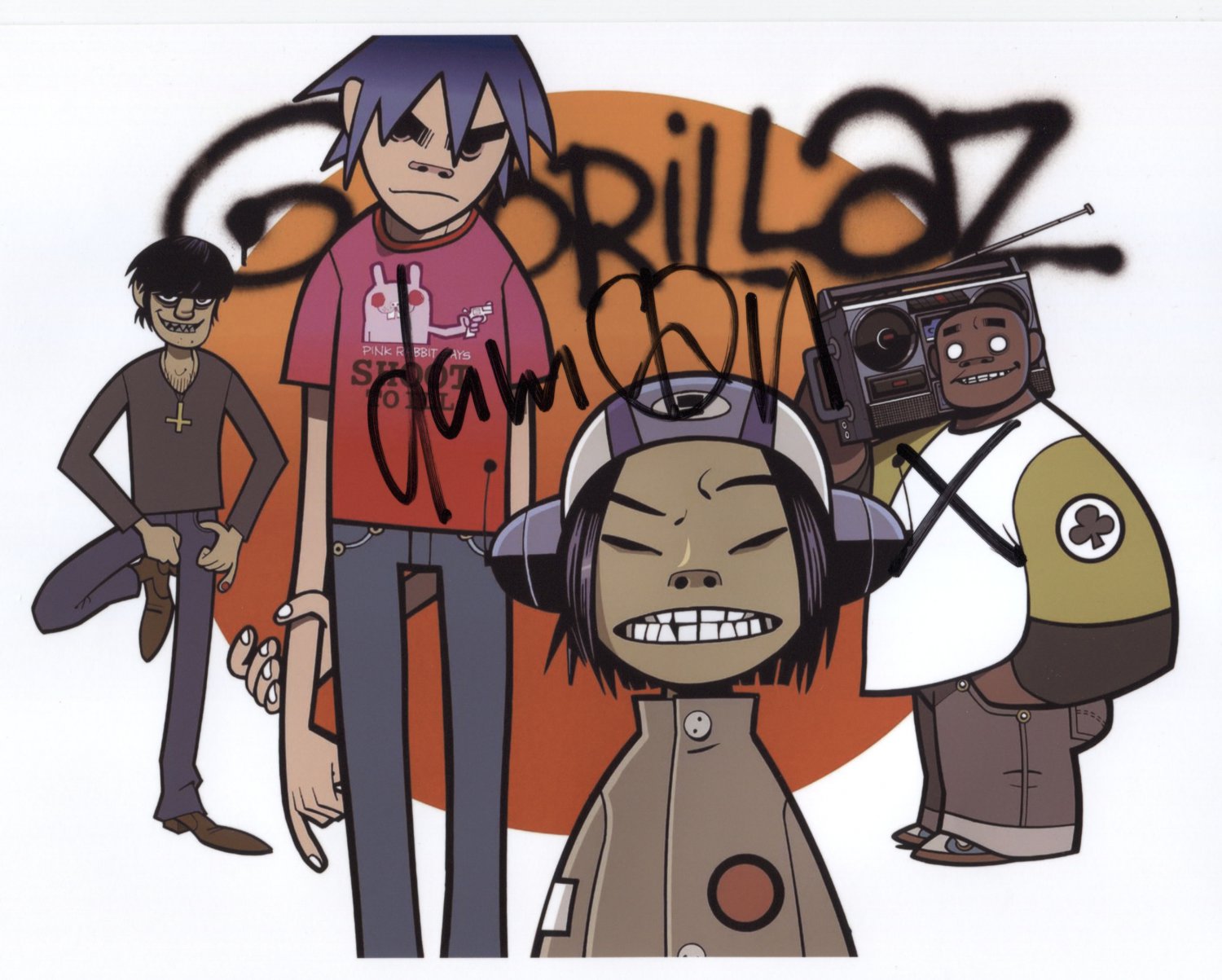 The Gorillaz Band SIGNED Photo 1st Generation PRINT Ltd 150